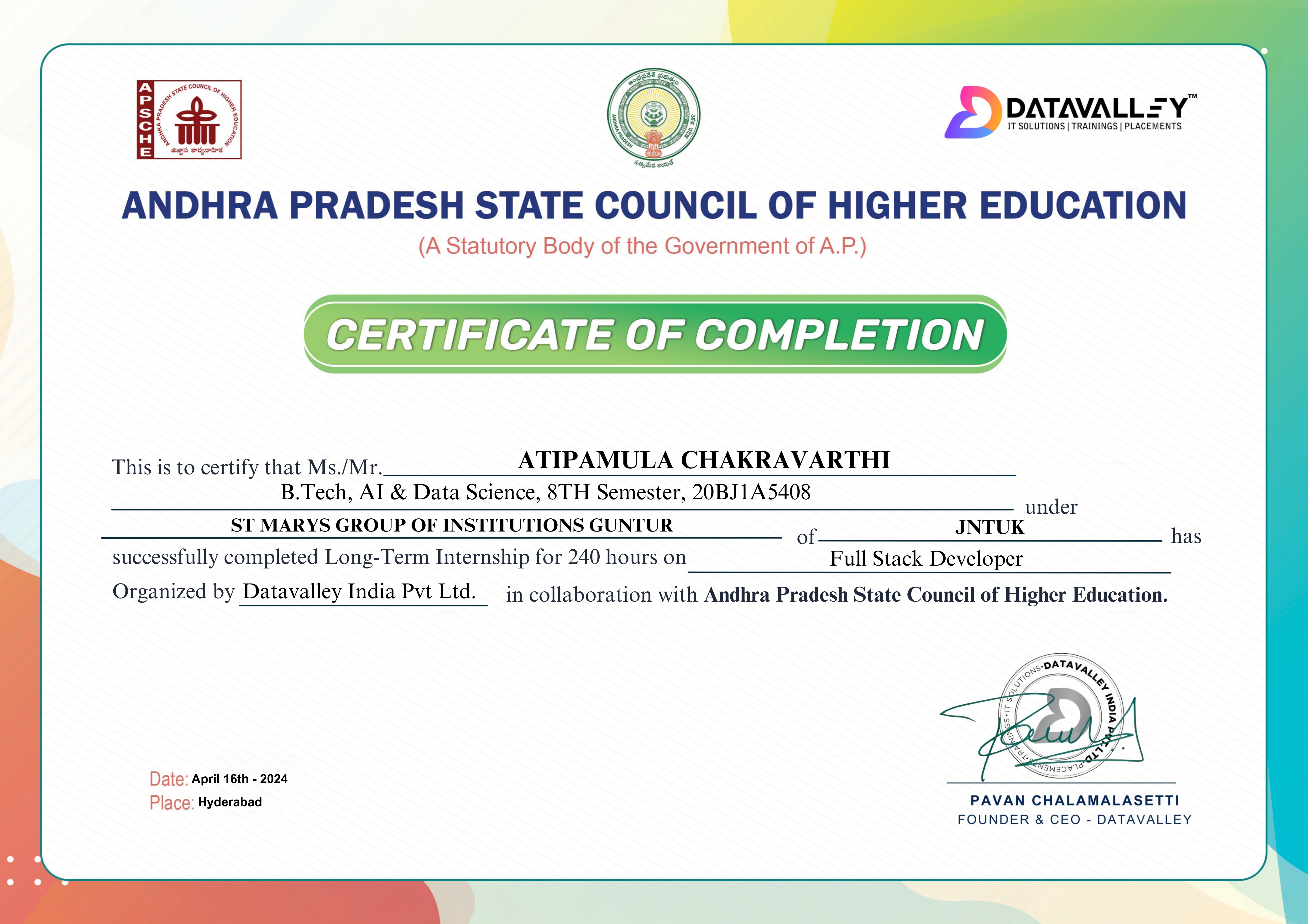 Certificate Preview